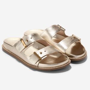 Cole Haan Marisol Footbed Sandals Soft Gold